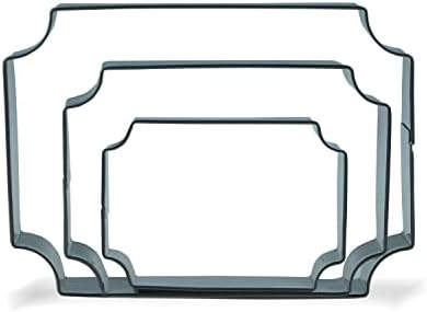 Keewah Rectangle Plaque Cookie Cutter Set - Durable Sturdy - 543 - Stainless Steel