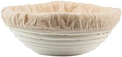 Set of 2 Round 98 inch Banneton Proofing Basket with Liner SUGUS HOUSE