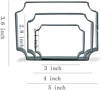 Keewah Rectangle Plaque Cookie Cutter Set - Durable Sturdy - 543 - Stainless Steel