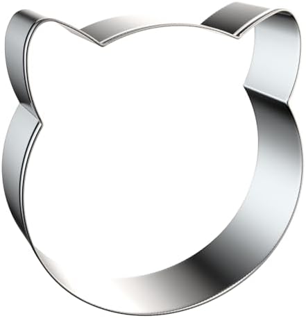 Stainless Steel Cat Face Cookie Cutters Set