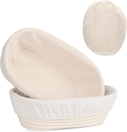 Saint Germain Bakery Premium Round Banneton Basket - 10 Oval Proofing Tool