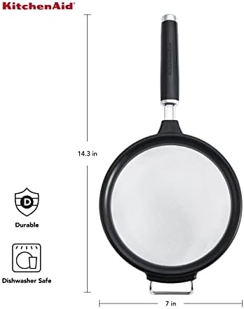 Efficient Black 7-Inch Strainer