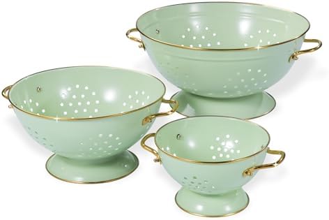 Durable Metal Colander Set with 3 Sizes