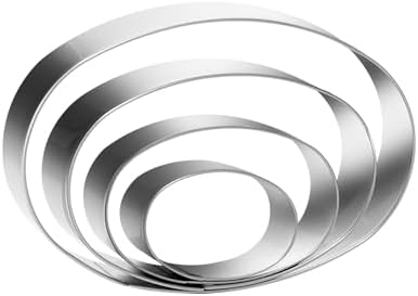 Oval Cookie Cutter Set - 5 4 3 2 Inch - Stainless Steel