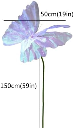 Fiskenet Tall Fake Plant with Butterfly for Home Decor