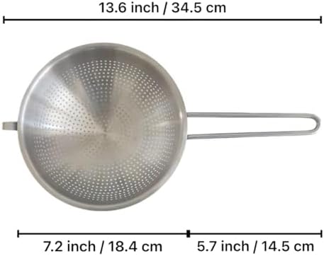 HiSteng 7-Inch Stainless-Steel Colander with Handle