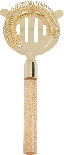 Home Essentials transparent Resin Strainer Gold Glitter Kitchen Tool