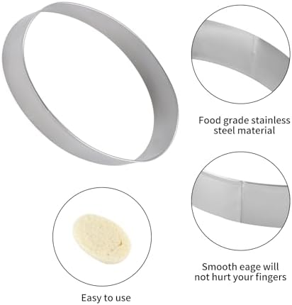 Oval Cookie Cutter Set - 5 4 3 2 Inch - Stainless Steel