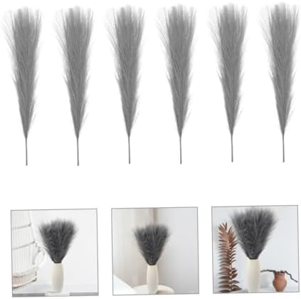 VOSAREA 6-Piece Realistic Artificial Grass Fern Decor