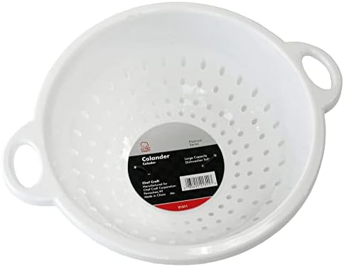 Chef Craft Select Plastic Deep Colander 11x5 inch 5 quart White