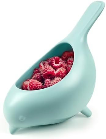 Genuine Fred CharmingBLUE BIRD Ceramic Colander Unique Kitchen Gadget