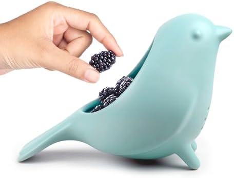 Genuine Fred CharmingBLUE BIRD Ceramic Colander Unique Kitchen Gadget