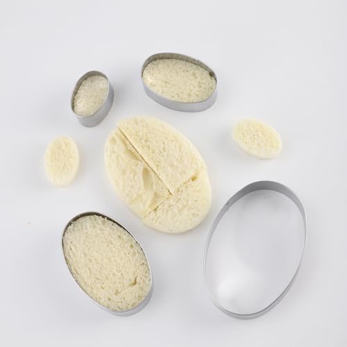 Oval Cookie Cutter Set - 5 4 3 2 Inch - Stainless Steel