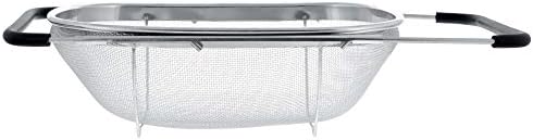 Precision-engineered over the sink stainless steel colander