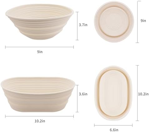 Sourdough Baker Set Silicone Proofing Baskets for Baking