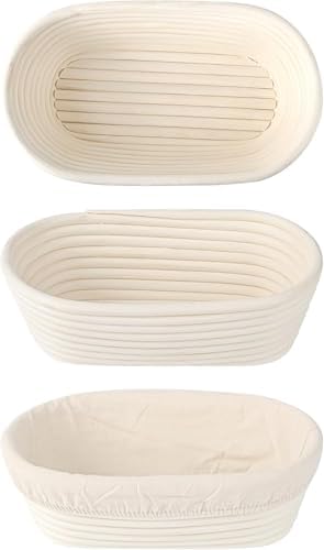 Saint Germain Bakery Premium Round Banneton Basket - 10 Oval Proofing Tool