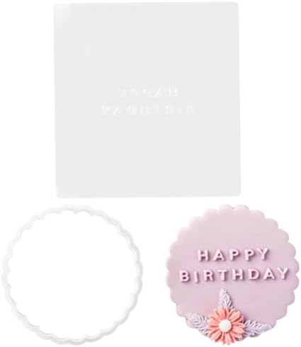 YANGSHINE Happy Birthday Cookie Cutters 3D Embosser for Kids and Adults