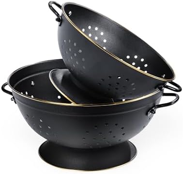 BeFare Metal Colander Set - 3-5 Qt Durable Functional Kitchen Tool