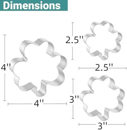 St Patricks Day Shamrock Cookie Cutters Set of 3
