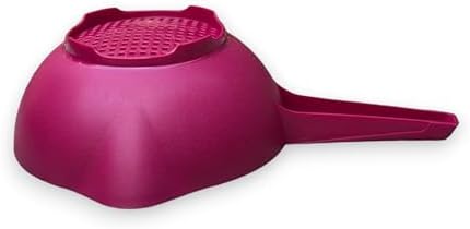 The Tupperware 1-Quart Strainer with Handle Effortless Screening