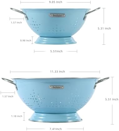 Double Size Metal Colander Set by BeFare