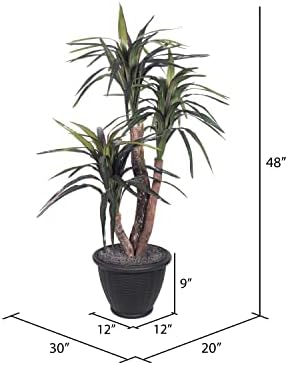 Indoor Decor Vickerman 4 Artificial Marginata Bush in Gray