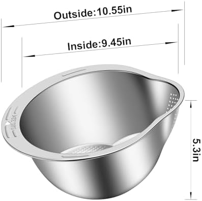 Effortless Kitchen Assistants 4-in-1 Rice Washer Strainer Bowl