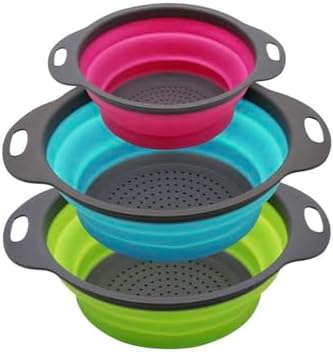 Collapsible Kitchen Strainer - Pasta Veggie Fruit Bowl Collander for Home Car Camps