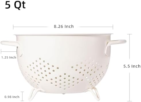 Strong Metal Colander with Double Handles for Efficient Cooking Kitchen Use
