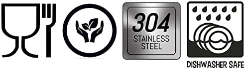 Premium 304 Stainless Steel Strainer Set - 33 55 8 Fine Mesh