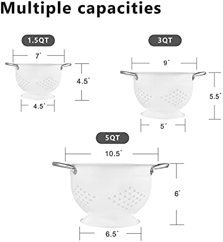 Secure Colander Set for Kitchen by Hillbond