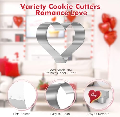Adorable Heart-Shaped Cookie Cutters for Kids Valentines Lunch Ideas
