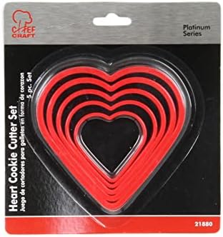Chef Craft Select Set of 5 Plastic Heart Cookie Cutters