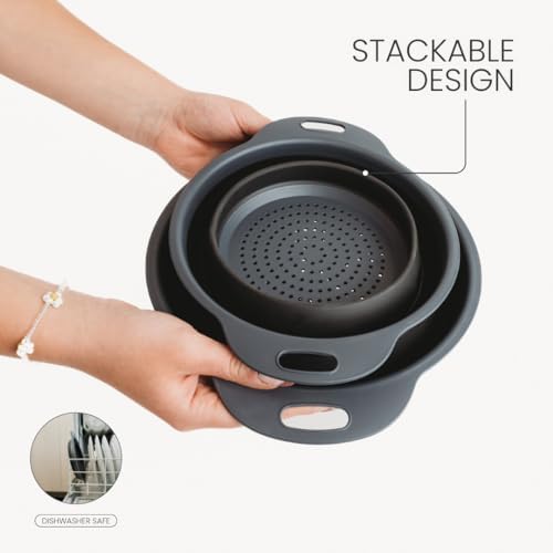 Collapsible Kitchen Strainer Set
