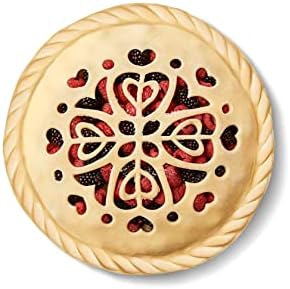 Talisman Designs 10-Inch Red Heart Pie Top Cutter