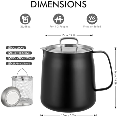 Pure Oil Frequenter 2 in 1 Oil Strainer Deep Fryer
