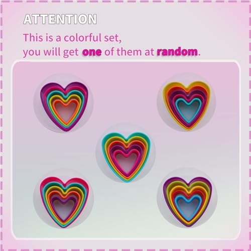 5-Piece Heart Cookie Cutter Set for Quick and Perfect Cookies