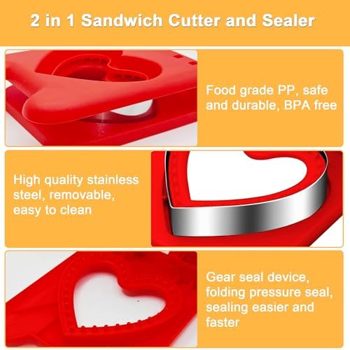 BaokiTook 2-in-1 Sandwich Cutter Sealer