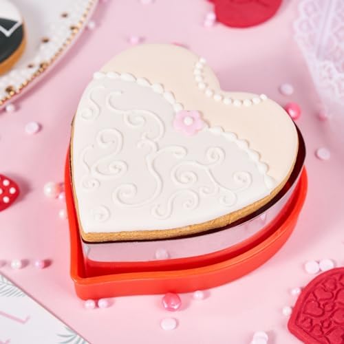 ETERSION Heart Cookie Cutter 5 Pieces 1 to 4 Sizes