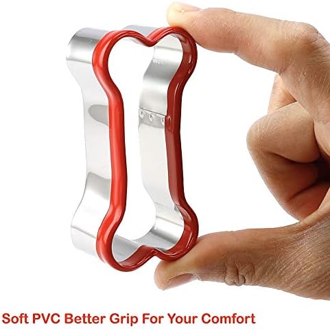 4-Pack Dog Bone and Paw Cookie Cutters Set