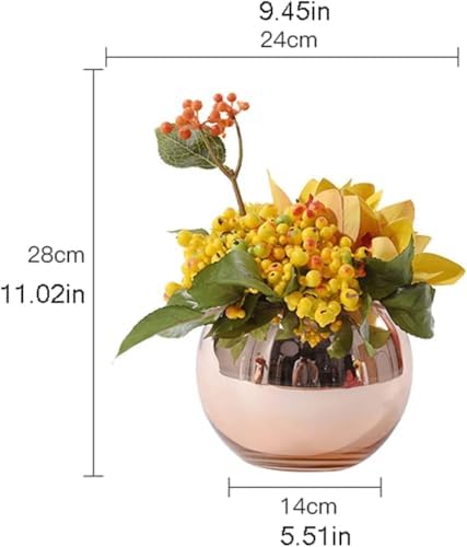DCYEQRQ Fake Artificial Flowers with Pot BigNumberFarmhouse Decor