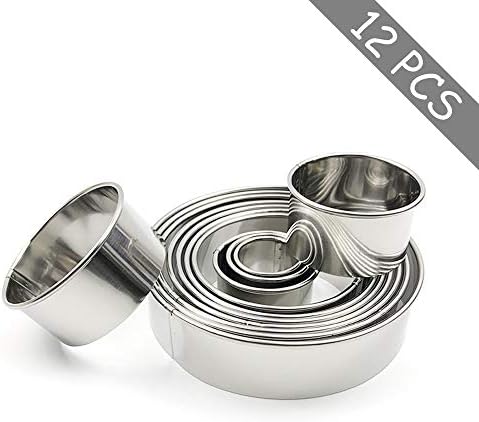 Stainless Steel Round Cookie Cutter Set for Baking and Cookies