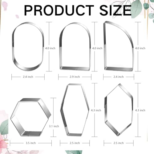 Auletus 6-Piece Geometric Plaque Cookie Cutter Set