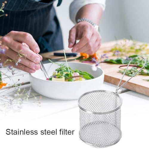 Perfect Food Presentation Stainless Steel Chip Strainers 2-Piece Set