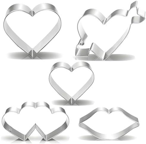 Valentines Heart Cookie Cutters Set - 5 Piece