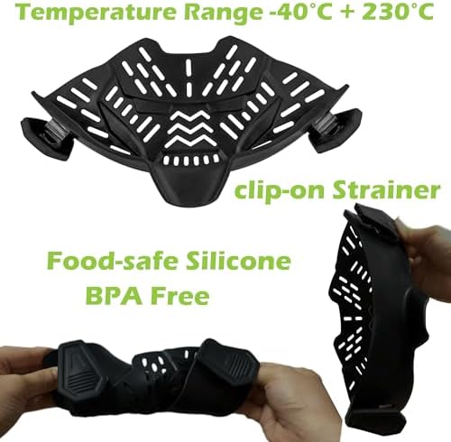 ASMEFY 2-Piece Kitchen Clip-On Strainer