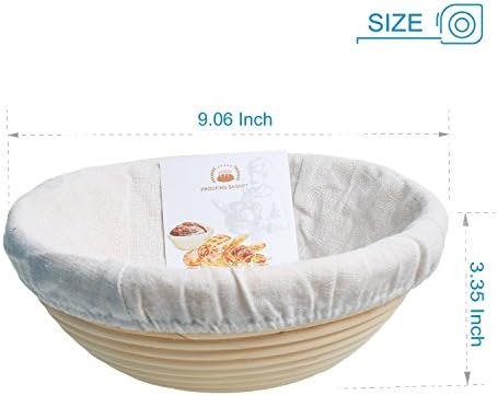 Sourdough Proofing Basket Set Natural Rattan Handmade