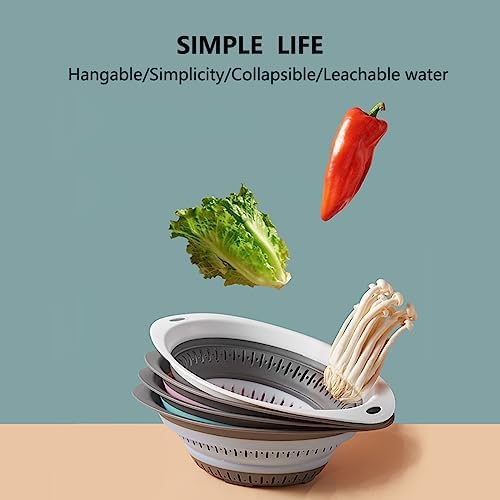 Collapsible Colander Strainer Set Blue Kitchen Essentials - 13L 25L Capacity