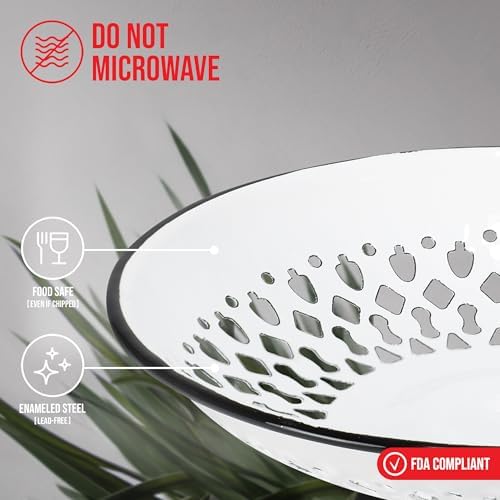 Elegant Metal Colander for Kitchen Use