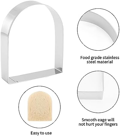 Arched Cookie Cutter Set 4-Piece ANCKNE Stainless Steel Baking Tools